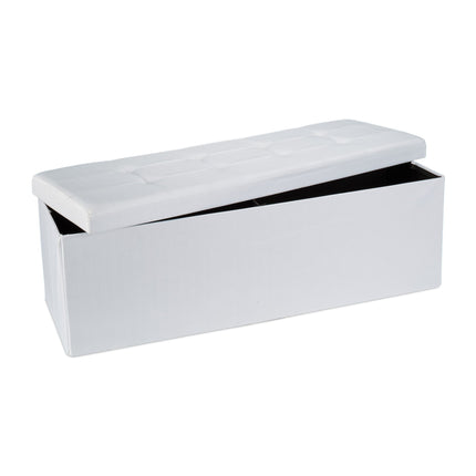 Collapsible storage bench linen fabric