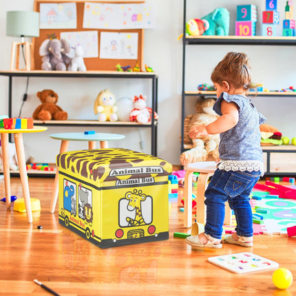 Coffre à jouets pliable avec espace de rangement