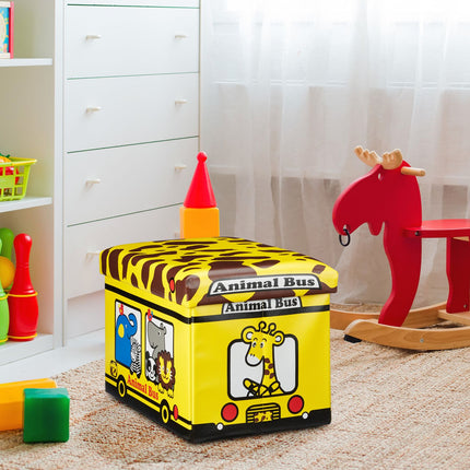 Coffre à jouets pliable avec espace de rangement