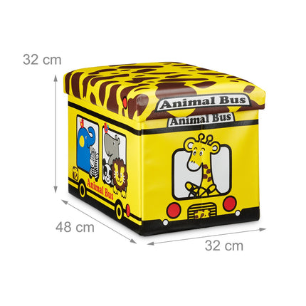 Coffre à jouets pliable avec espace de rangement