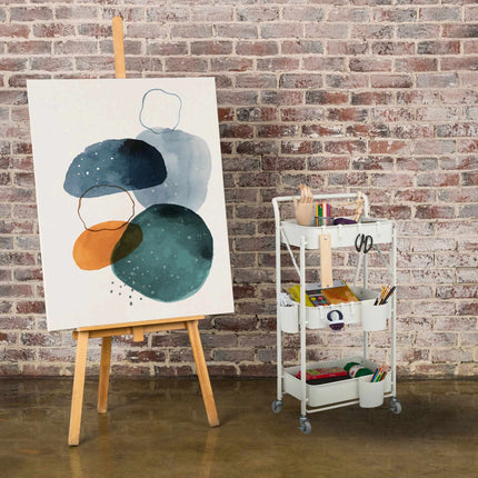 Collapsible trolley with 3 shelves