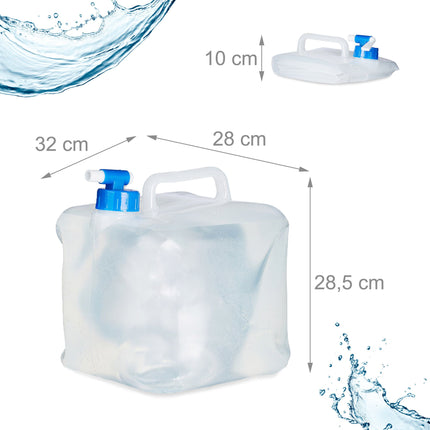 Bidons d'eau pliables Lot de 3 20 l