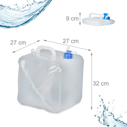 Bidons d'eau pliables Lot de 4 20 l