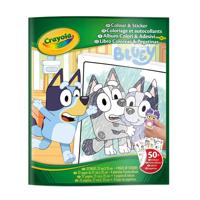Mal- und Sticker-Set für Kinder, Crayola Bluey Thema