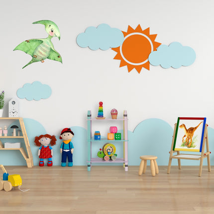 Colorful children's shelf with 3 shelves
