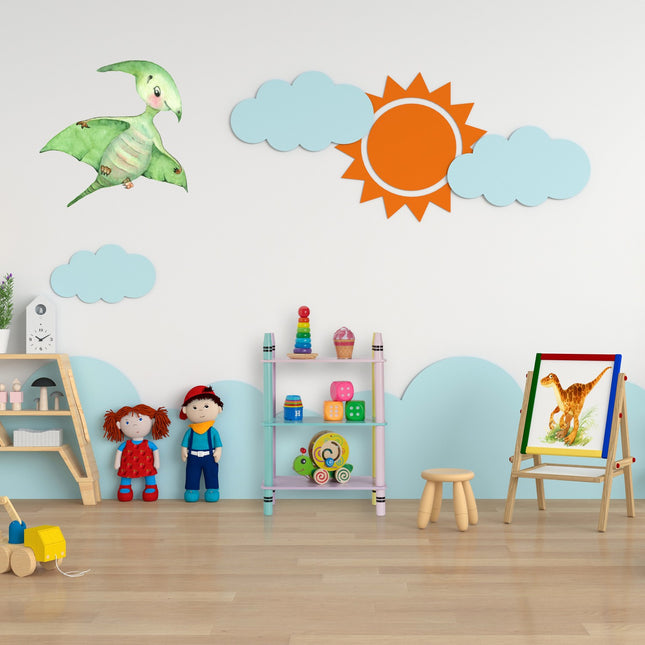 Buntes Kinderregal mit 3 Ablageflächen