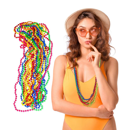 Colorful pearl necklace neon set of 30 pcs
