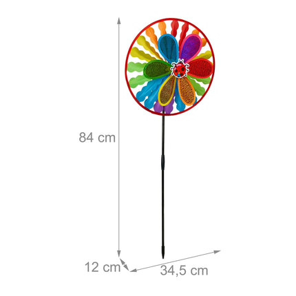 Colorful windmill for bird repellers