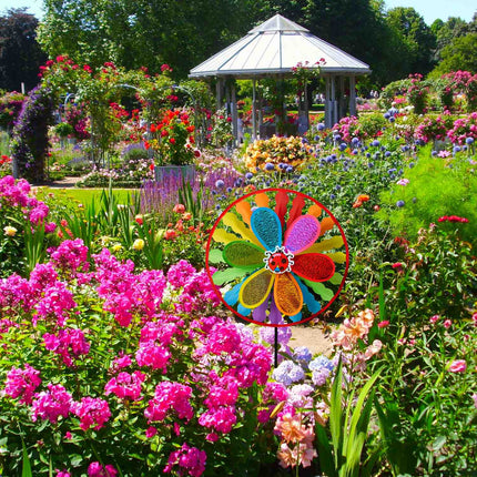 Colorful windmill for bird repellers