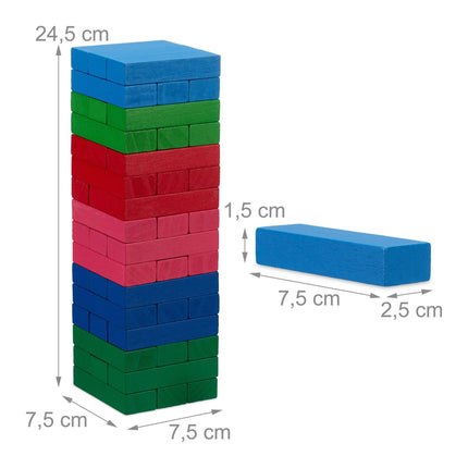 Tour à balançoire en bois colorée