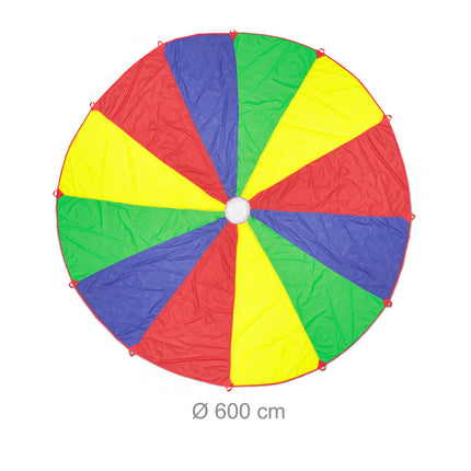 Buntes Spiel-Fallschirm Durchmesser 6m
