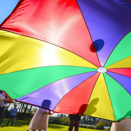 Buntes Spiel-Fallschirm Durchmesser 6m