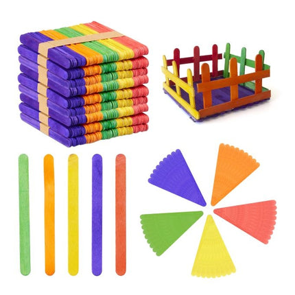 Bunte Holzstäbchen, 500 Stück