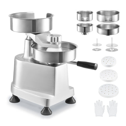 Commercial Burger Patty Maker, 4–6 Inch Molds, 1500 Papers