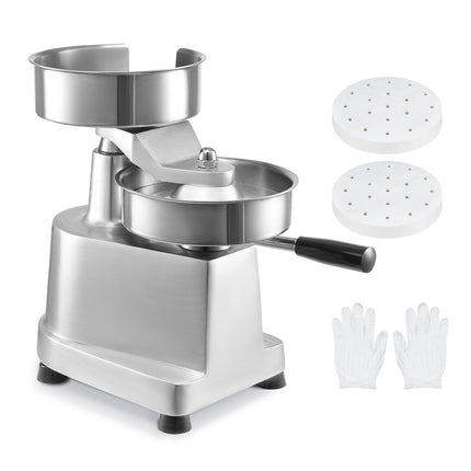 Commercial Burger Patty Maker 6-Inch, Stainless Steel, 1000 Papers