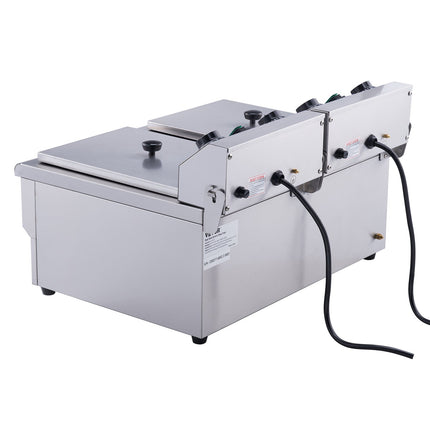 Commercial Deep Fryer – Dual Tank 2 x 11L, 6000W