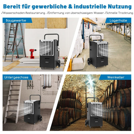 Commercial Dehumidifier with Pump, 66L/Day, 418㎡ Coverage