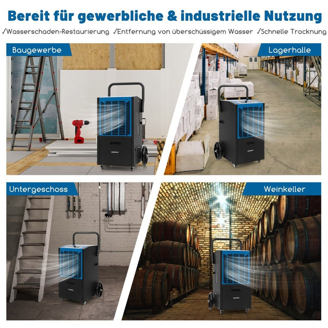 Gewerblicher Luftentfeuchter mit Pumpe, 66L/Tag Kapazität