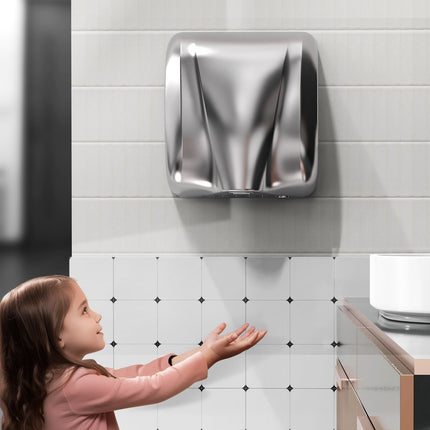 Commercial Hand Dryer, 1800W, Stainless Steel, HEPA