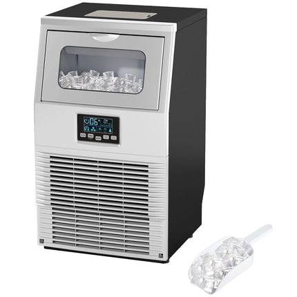 Commercial ice machine, 30 kg/24h, self-cleaning stainless steel