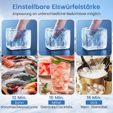 Gewerblicher Eisbereiter, 25-30 kg/Tag, Edelstahl