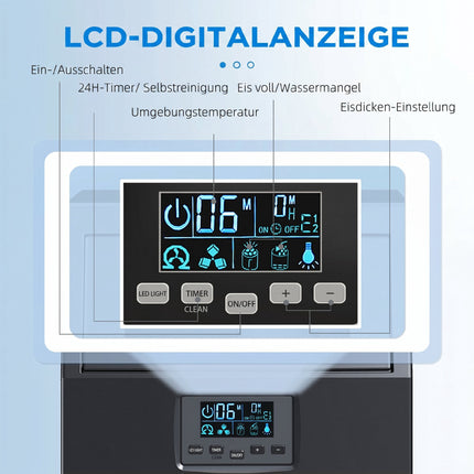 Profesionální výrobník ledu, 30kg/den, zásobník 4kg, samočisticí