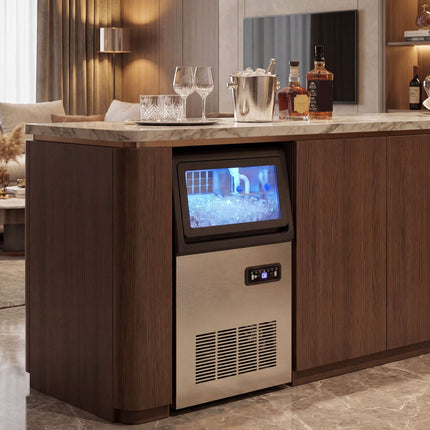 Commercial Ice Maker, 45kg/Day, Stainless Steel, Freestanding