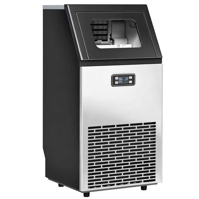Kommerzielle Eismaschine, 45kg/Tag, Edelstahl, LCD-Anzeige