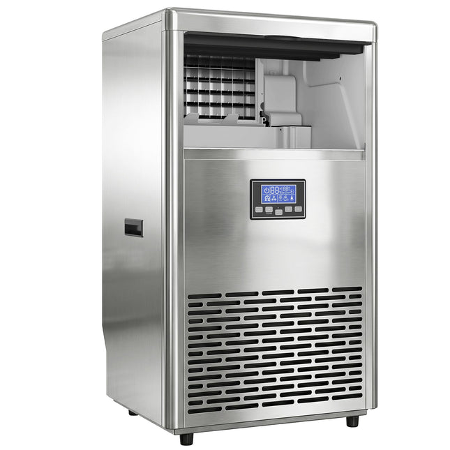 Gewerblicher Eisbereiter, 45kg/Tag, Edelstahl, LCD-Bedienfeld