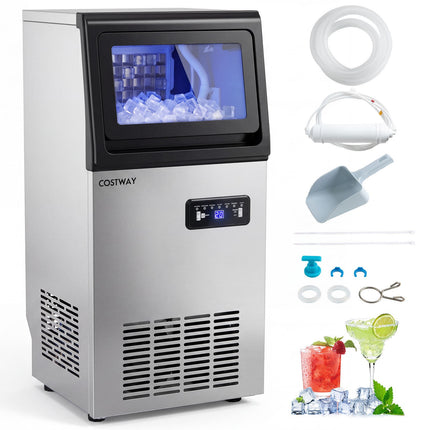 Commerciële ijsmachine, 50 kg/dag, opslagcapaciteit 11 kg