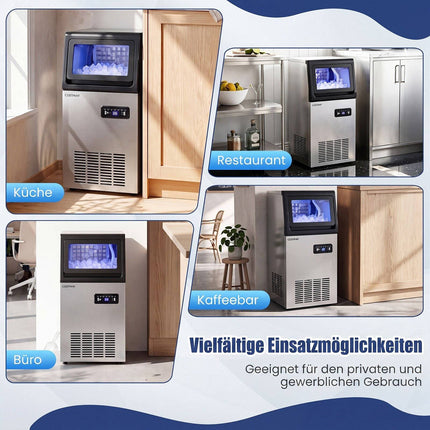 Commerciële ijsmachine, 50 kg/dag, opslagcapaciteit 11 kg
