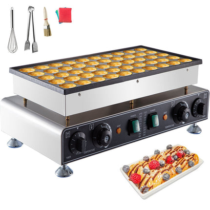 Commercial Poffertjes Pancake Maker, 50-Hole, 1800W