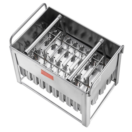 Commercial Popsicle Molds, 40-Cavity Stainless Steel with Sticks
