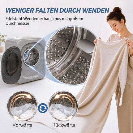Compact 2.5kg Vent Dryer, Stainless Steel Drum, Silver