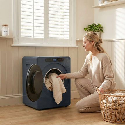 Kompakter 5-kg-Frontlader-Wäschetrockner mit Edelstahltrommel, 1000 W