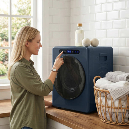Kompakter 5-kg-Frontlader-Wäschetrockner mit Edelstahltrommel, 1000 W