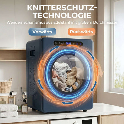 Kompakter 5-kg-Frontlader-Wäschetrockner mit Edelstahltrommel, 1000 W