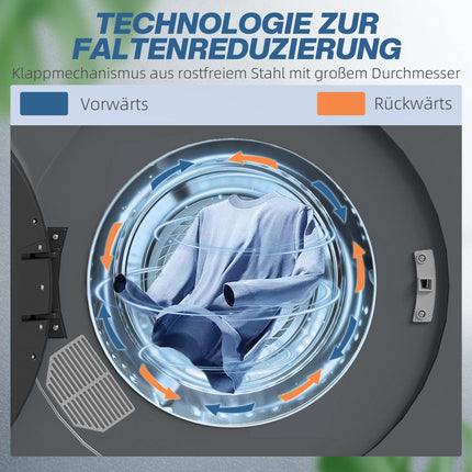 Kompakter Wäschetrockner, 4 kg Fassungsvermögen, 6 Programme, Touch-Steuerung
