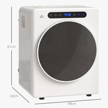 Kompakter Wäschetrockner, 4 kg Fassungsvermögen, Touch-Bedienung, Weiß