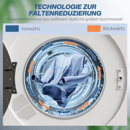 Kompakter Wäschetrockner, 4 kg Fassungsvermögen, Touch-Bedienung, Weiß