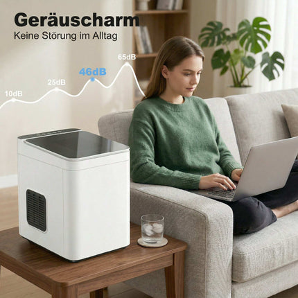 Compact Ice Maker, Self-Cleaning, 1.5L Tank, White