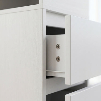 Compact MDF Bedside Table Set with Drawers, 64x24x30 cm