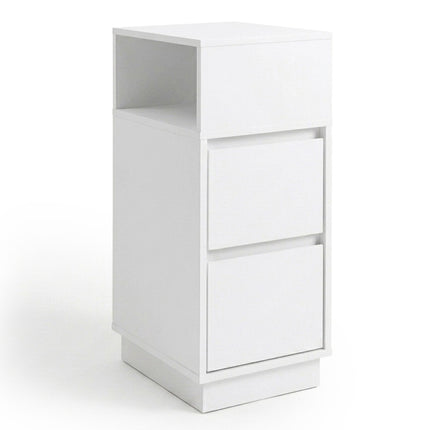 Compact MDF Bedside Table Set with Drawers, 64x24x30 cm
