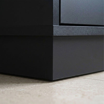 Compact MDF Bedside Table Set with Drawers, 64x24x30 cm