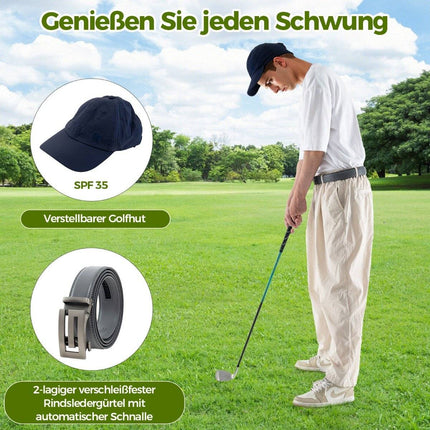 Coffret cadeau de golf complet pour homme, accessoires de golf, lot de 3 balles de golf, coffret cadeau de golf