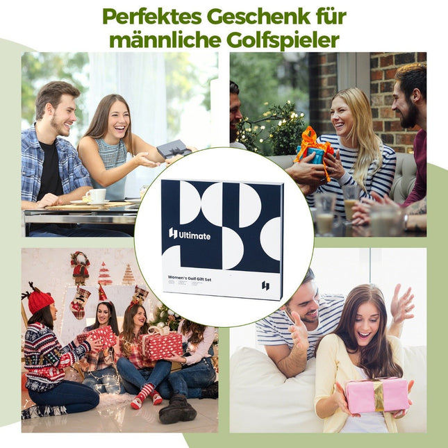 Complete golfcadeauset voor dames, golfaccessoires, set van 3 golfballen, golfcadeau in geschenkdoos
