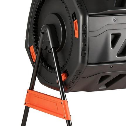 Compost Tumbler, 200L Dual Chamber with Hand Crank