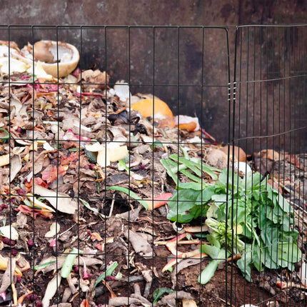 Composts made of metal 3 pcs black