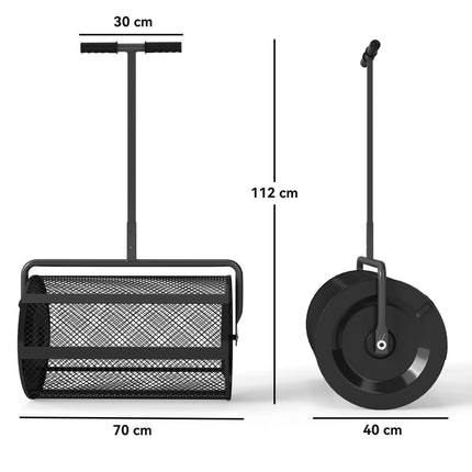 Kompoststreuer 300L mit T-Griff für Rasen