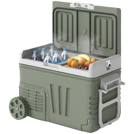 Kompressorkühlbox, 33L – leise, LED, 12/230V, Grün